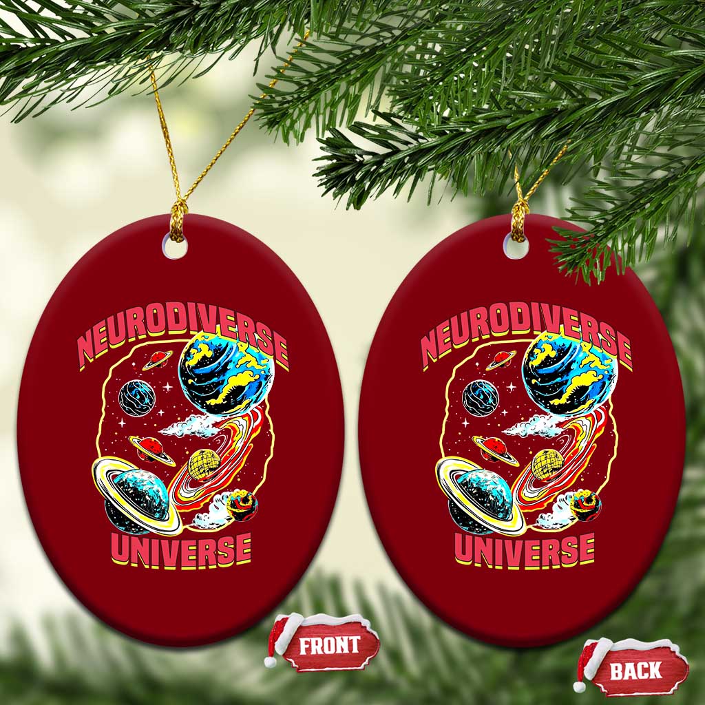 Neurodiverse Universe Ceramic Ornament Neurodiversity Embrace ADHD Autism ASD TS02 Print Your Wear