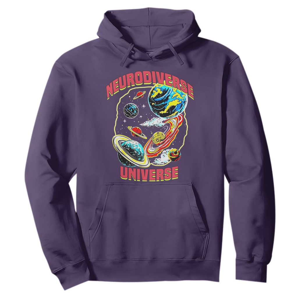 Neurodiverse Universe Hoodie Neurodiversity Embrace ADHD Autism ASD TS02 Purple Print Your Wear