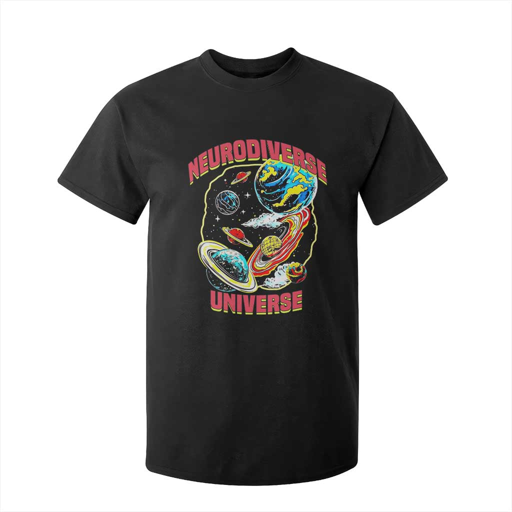 Neurodiverse Universe T Shirt For Kid Neurodiversity Embrace ADHD Autism ASD TS02 Black Print Your Wear