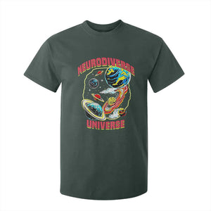 Neurodiverse Universe T Shirt For Kid Neurodiversity Embrace ADHD Autism ASD TS02 Dark Forest Green Print Your Wear