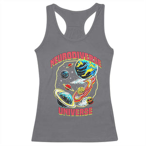 Neurodiverse Universe Racerback Tank Top Neurodiversity Embrace ADHD Autism ASD TS02 Charcoal Print Your Wear