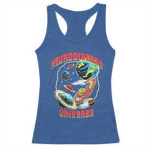 Neurodiverse Universe Racerback Tank Top Neurodiversity Embrace ADHD Autism ASD TS02 Royal Blue Print Your Wear