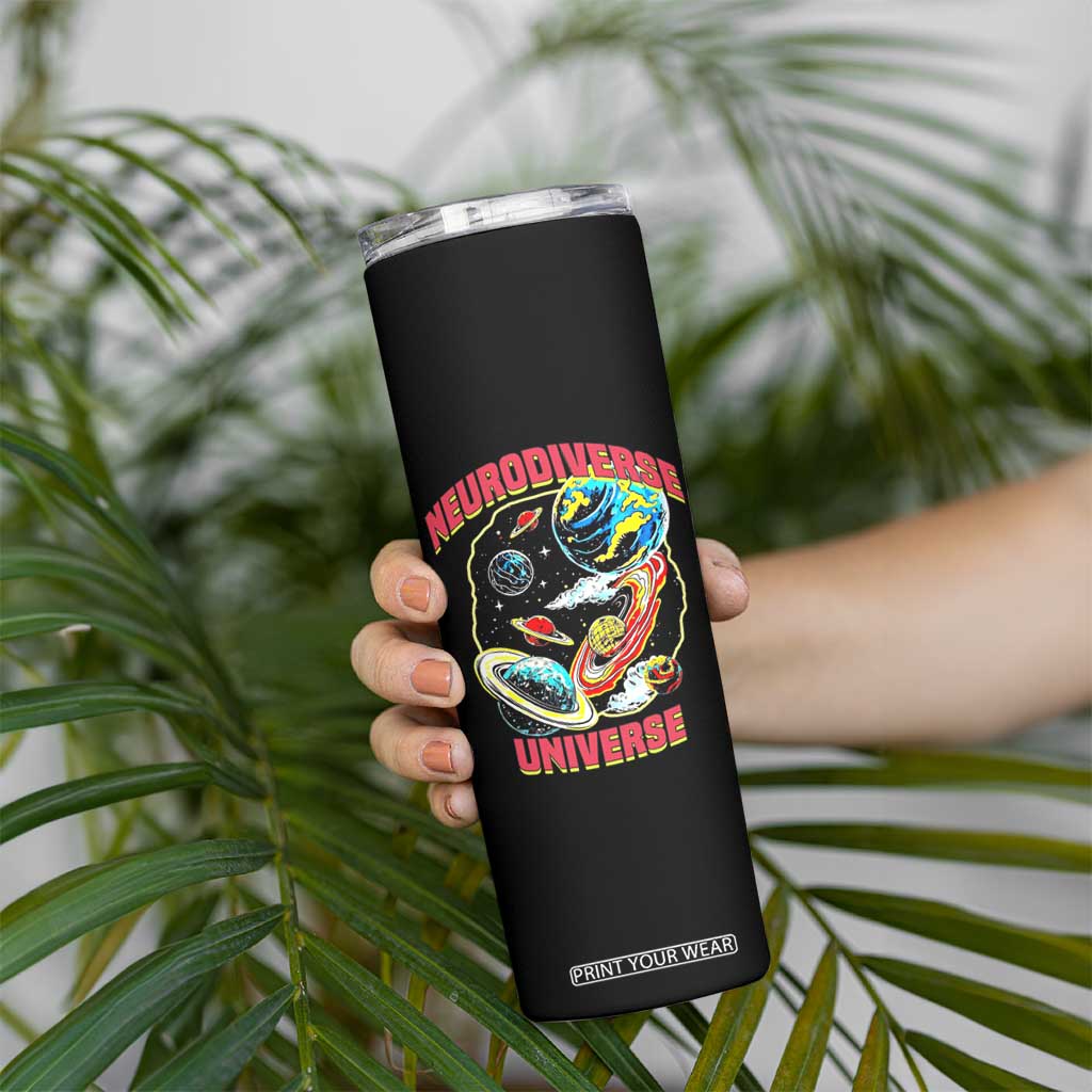 Neurodiverse Universe Skinny Tumbler Neurodiversity Embrace ADHD Autism ASD TS02 Print Your Wear