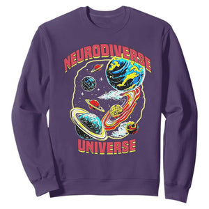 Neurodiverse Universe Sweatshirt Neurodiversity Embrace ADHD Autism ASD TS02 Purple Print Your Wear