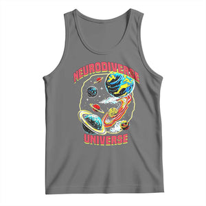 Neurodiverse Universe Tank Top Neurodiversity Embrace ADHD Autism ASD TS02 Black Heather Print Your Wear