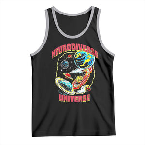 Neurodiverse Universe Tank Top Neurodiversity Embrace ADHD Autism ASD TS02 Black Athletic Heather Print Your Wear
