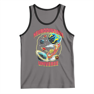Neurodiverse Universe Tank Top Neurodiversity Embrace ADHD Autism ASD TS02 Deep Heather Black Print Your Wear