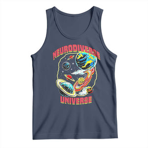 Neurodiverse Universe Tank Top Neurodiversity Embrace ADHD Autism ASD TS02 Navy Print Your Wear