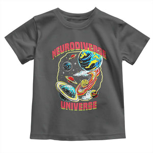 Neurodiverse Universe Toddler T Shirt Neurodiversity Embrace ADHD Autism ASD TS02 Dark Heather Print Your Wear