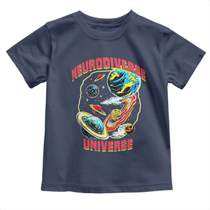 Neurodiverse Universe Toddler T Shirt Neurodiversity Embrace ADHD Autism ASD TS02 Navy Print Your Wear