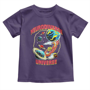 Neurodiverse Universe Toddler T Shirt Neurodiversity Embrace ADHD Autism ASD TS02 Purple Print Your Wear