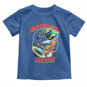 Neurodiverse Universe Toddler T Shirt Neurodiversity Embrace ADHD Autism ASD TS02 Royal Blue Print Your Wear