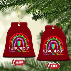 Neurodiversity Ceramic Ornament Autism Spectrum ASD ADHD Rainbow Boho TS02 Print Your Wear