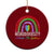 Neurodiversity Ceramic Ornament Autism Spectrum ASD ADHD Rainbow Boho TS02 1pc Red Print Your Wear