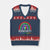 Neurodiversity V-Neck Knit Sweater Vest Autism Spectrum ASD ADHD Rainbow Boho TS02 Navy Red Print Your Wear