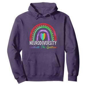 Neurodiversity Hoodie Autism Spectrum ASD ADHD Rainbow Boho TS02 Purple Print Your Wear