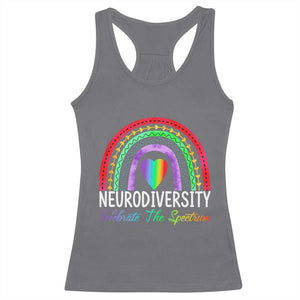 Neurodiversity Racerback Tank Top Autism Spectrum ASD ADHD Rainbow Boho TS02 Charcoal Print Your Wear