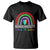 Neurodiversity T Shirt Autism Spectrum ASD ADHD Rainbow Boho TS02 Black Print Your Wear