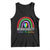 Neurodiversity Tank Top Autism Spectrum ASD ADHD Rainbow Boho TS02 Black Print Your Wear