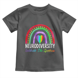 Neurodiversity Toddler T Shirt Autism Spectrum ASD ADHD Rainbow Boho TS02 Dark Heather Print Your Wear