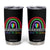Neurodiversity Tumbler Cup Autism Spectrum ASD ADHD Rainbow Boho TS02 Black Print Your Wear