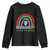 Neurodiversity Youth Sweatshirt Autism Spectrum ASD ADHD Rainbow Boho TS02 Black Print Your Wear
