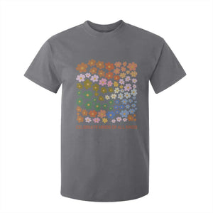Neurodiversity Boho Floral T Shirt For Kid Celebrate Minds of All Kinds Autism ADHD ASD TS02 Charcoal Print Your Wear