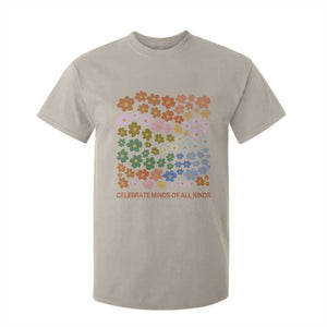Neurodiversity Boho Floral T Shirt For Kid Celebrate Minds of All Kinds Autism ADHD ASD TS02 Sand Print Your Wear