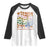 Neurodiversity Boho Floral Raglan Shirt Celebrate Minds of All Kinds Autism ADHD ASD TS02 White Black Print Your Wear
