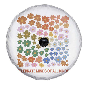 Neurodiversity Boho Floral Spare Tire Cover Celebrate Minds of All Kinds Autism ADHD ASD TS02 Print Your Wear