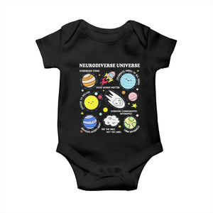 Neurodiverse Universe Baby Onesie Autism Awareness ADHD ASD Neurodiversity TS02 Black Print Your Wear