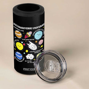 Neurodiverse Universe 4 in 1 Can Cooler Tumbler Autism Awareness ADHD ASD Neurodiversity TS02 Print Your Wear