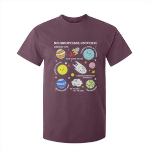 Neurodiverse Universe T Shirt For Kid Autism Awareness ADHD ASD Neurodiversity TS02 Maroon Print Your Wear