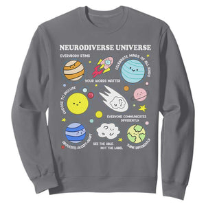 Neurodiverse Universe Sweatshirt Autism Awareness ADHD ASD Neurodiversity TS02 Charcoal Print Your Wear