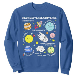 Neurodiverse Universe Sweatshirt Autism Awareness ADHD ASD Neurodiversity TS02 Royal Blue Print Your Wear
