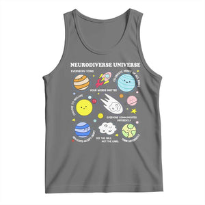 Neurodiverse Universe Tank Top Autism Awareness ADHD ASD Neurodiversity TS02 Black Heather Print Your Wear