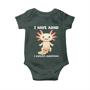 Funny ADHD Awareness Axolotl Baby Onesie I Have ADHD I Ask A Lot Question Neurodiversity TS02 Print Your Wear