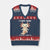 Funny ADHD Awareness Axolotl V-Neck Knit Sweater Vest I Have ADHD I Ask A Lot Question Neurodiversity TS02 Navy Red Print Your Wear