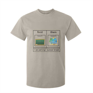 Funny Teacher Summer Break T Shirt For Kid First Teach Then Beach Vacation Mode TS02 Sand Print Your Wear