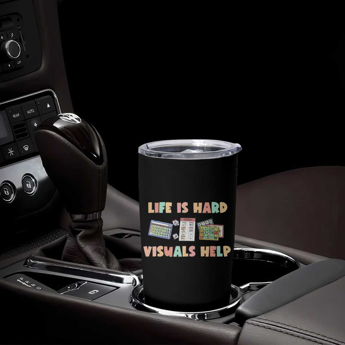 Special Education Tumbler Cup Life Is Hard Visuals Help Sped Teacher TS02 Print Your Wear