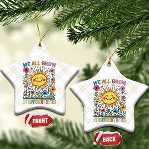 Special Education Ceramic Ornament We All Grow At Different Rates Inspirational Inclusion Sped Teacher TS02 Print Your Wear