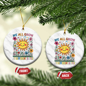 Special Education Ceramic Ornament We All Grow At Different Rates Inspirational Inclusion Sped Teacher TS02 1pc White Marble Print Your Wear