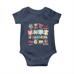 Special Education Baby Onesie Play is Learning Sped Teacher TS02 Navy Print Your Wear