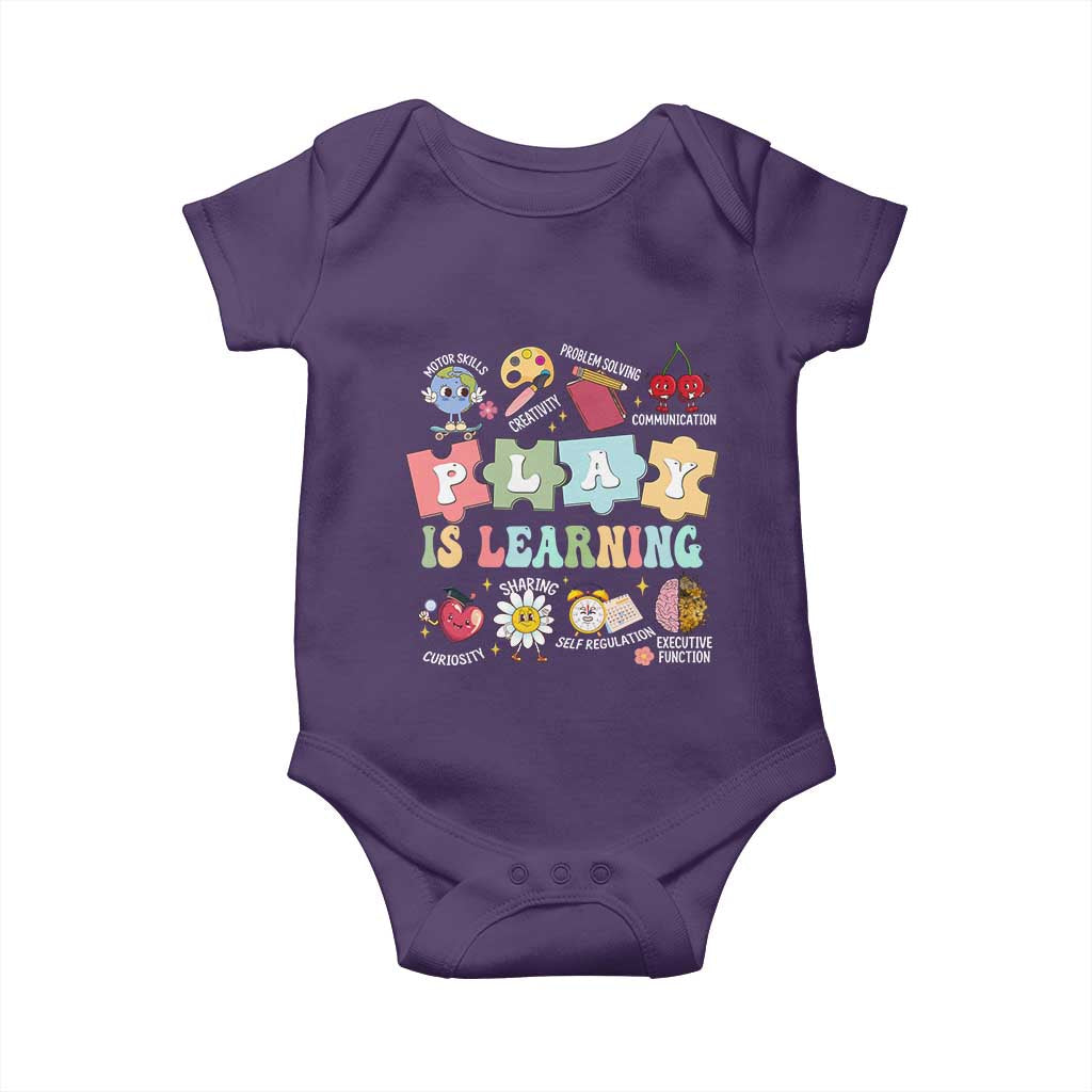 Special Education Baby Onesie Play is Learning Sped Teacher TS02 Purple Print Your Wear