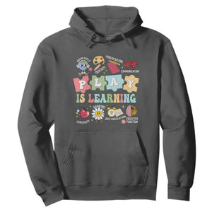 Special Education Hoodie Play is Learning Sped Teacher TS02 Dark Heather Print Your Wear