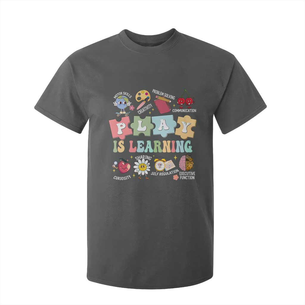Special Education T Shirt For Kid Play is Learning Sped Teacher TS02 Dark Heather Print Your Wear
