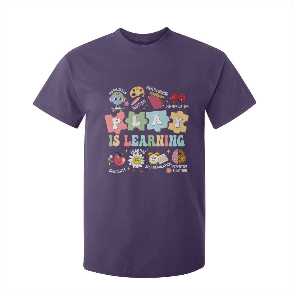 Special Education T Shirt For Kid Play is Learning Sped Teacher TS02 Purple Print Your Wear