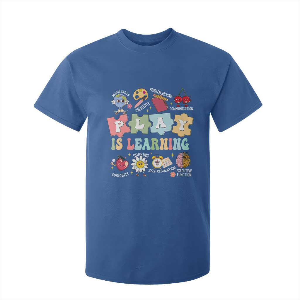 Special Education T Shirt For Kid Play is Learning Sped Teacher TS02 Royal Blue Print Your Wear