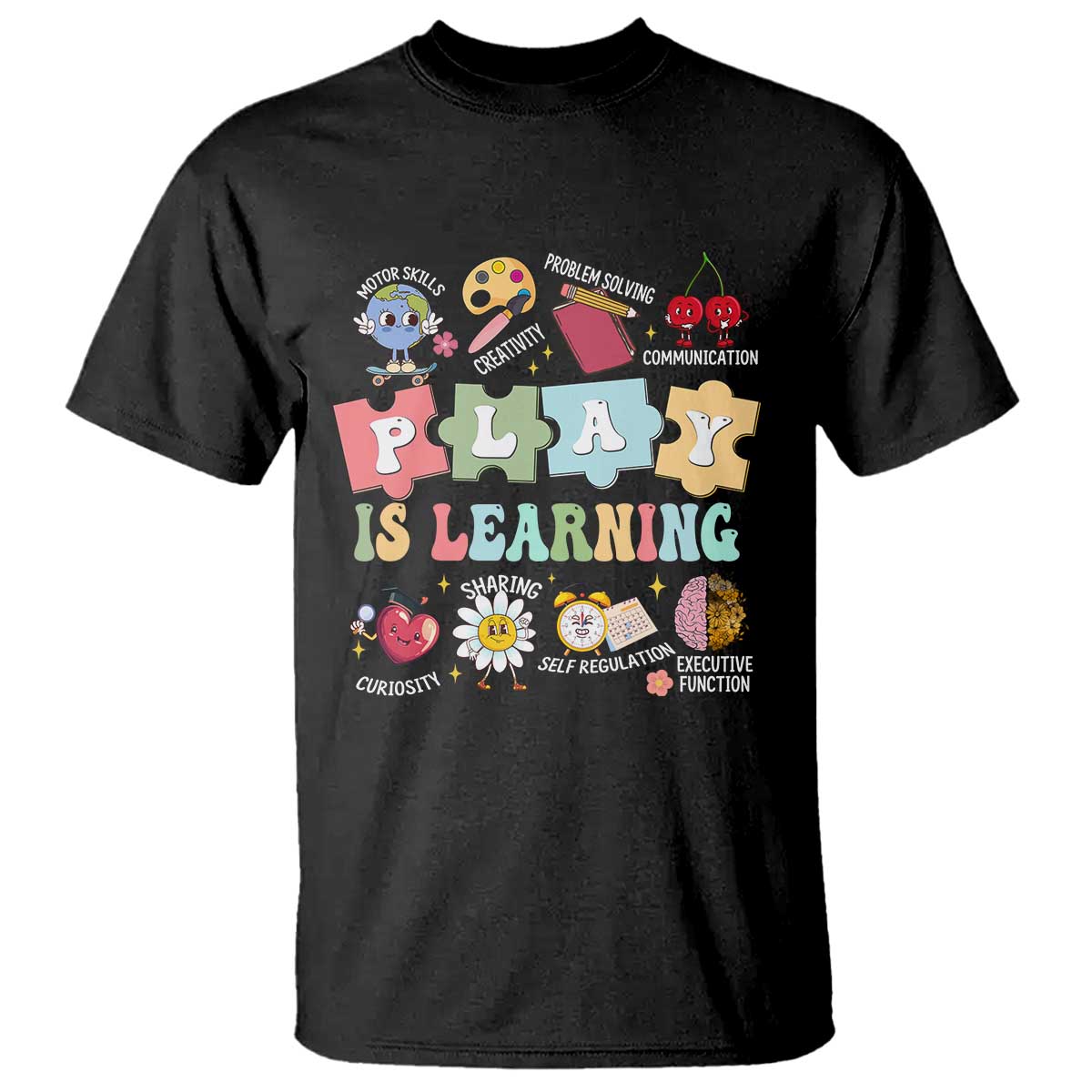 Special Education T Shirt Play is Learning Sped Teacher TS02 Black Print Your Wear