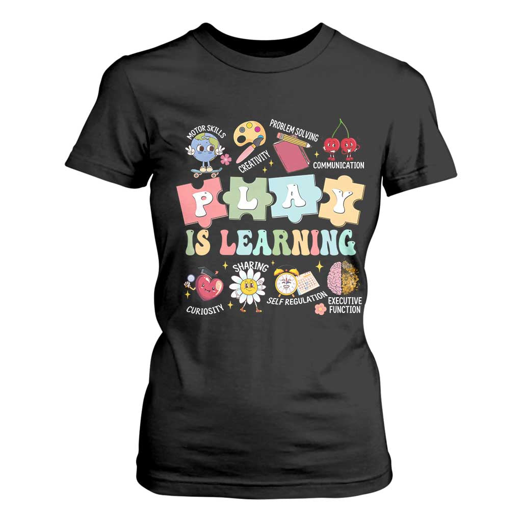 Special Education T Shirt For Women Play is Learning Sped Teacher TS02 Black Print Your Wear
